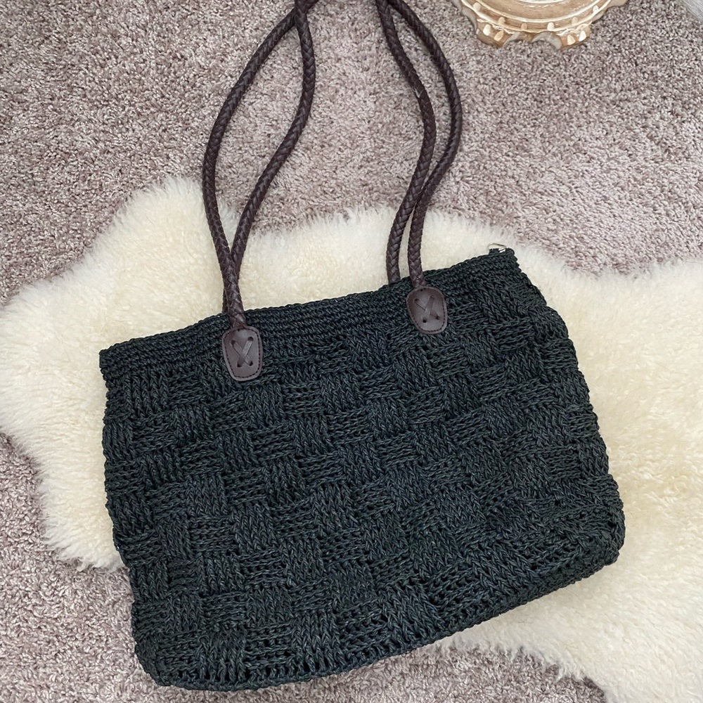 St. John’s Bay black straw bag